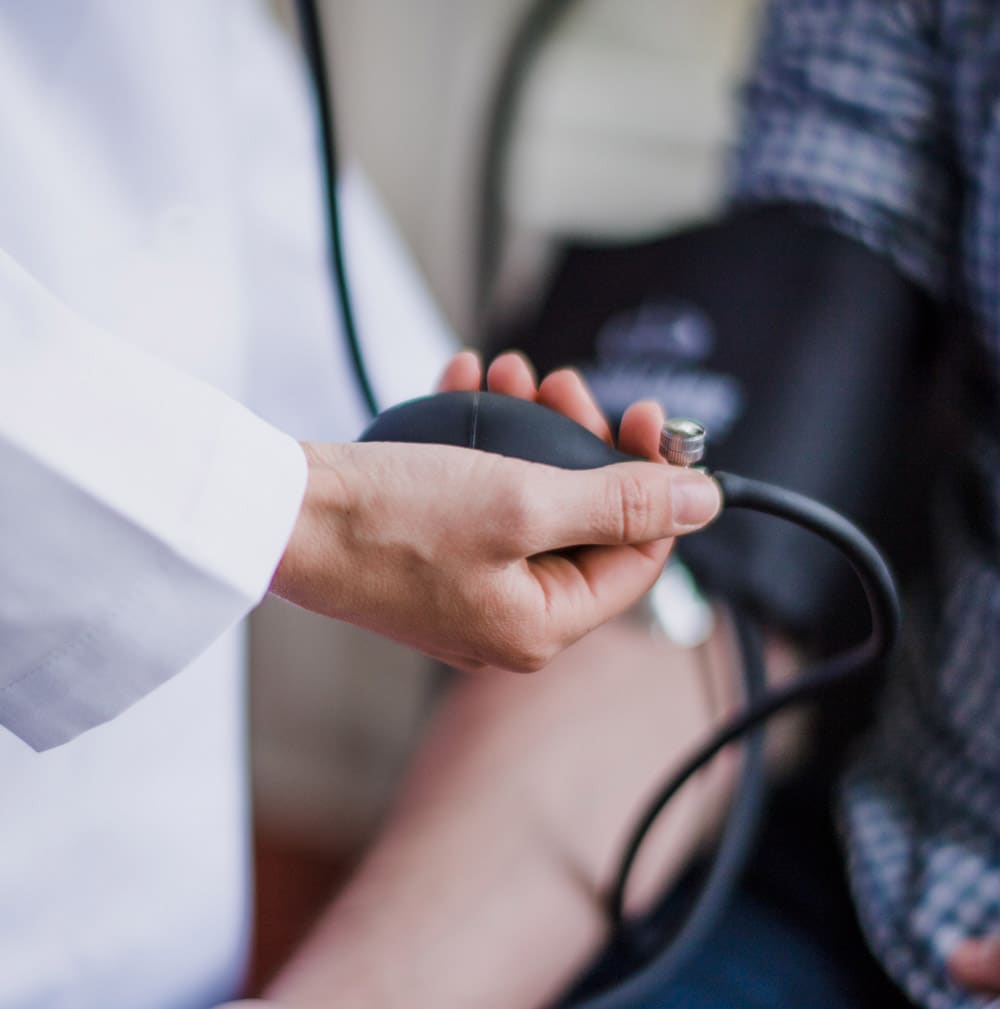 doctor working with patient