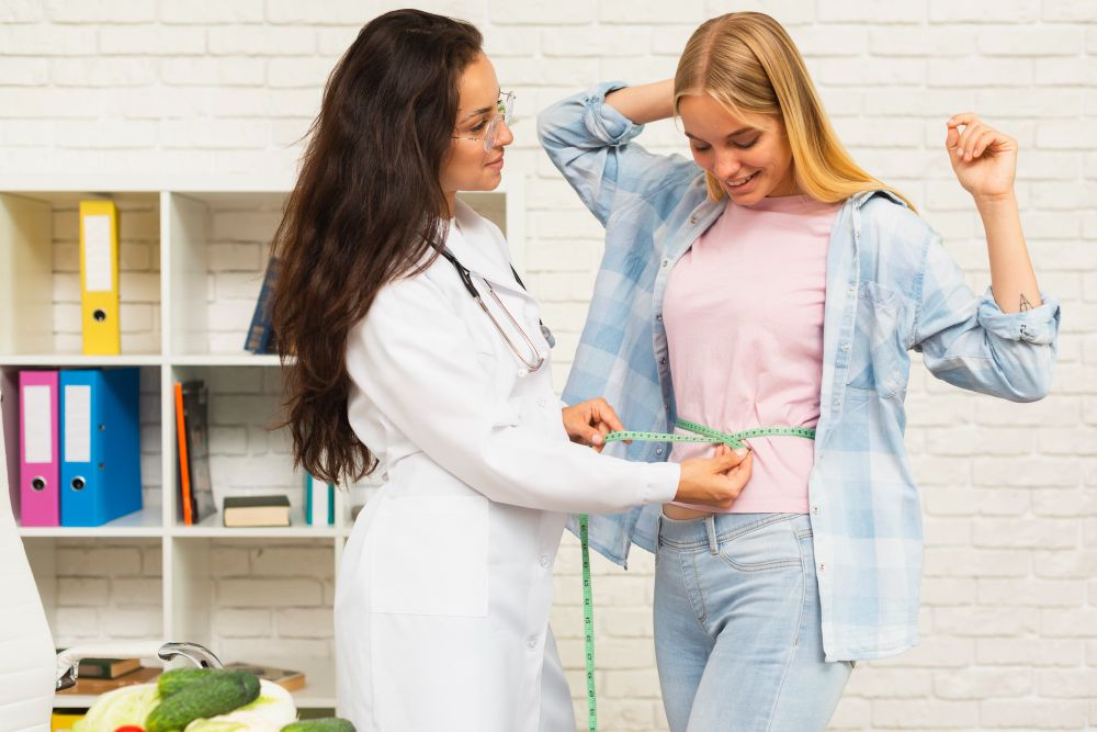 doctor working with patient